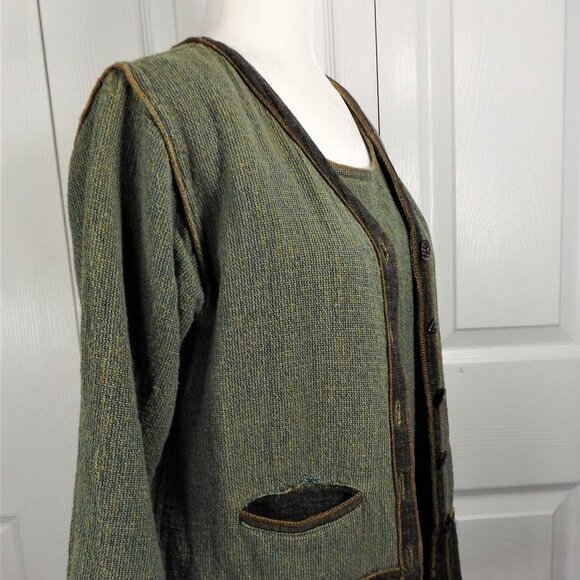 tribe OAK Hand Woven 2 Piece Top & Jacket S - Picture 11 of 15